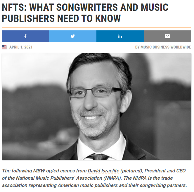 NFTS: WHAT SONGWRITERS AND MUSIC PUBLISHERS NEED TO KNOW | MBW