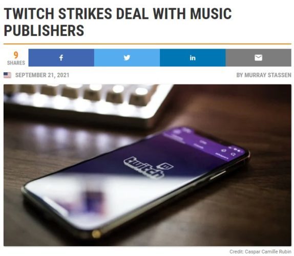 TWITCH STRIKES DEAL WITH MUSIC PUBLISHERS | MBW