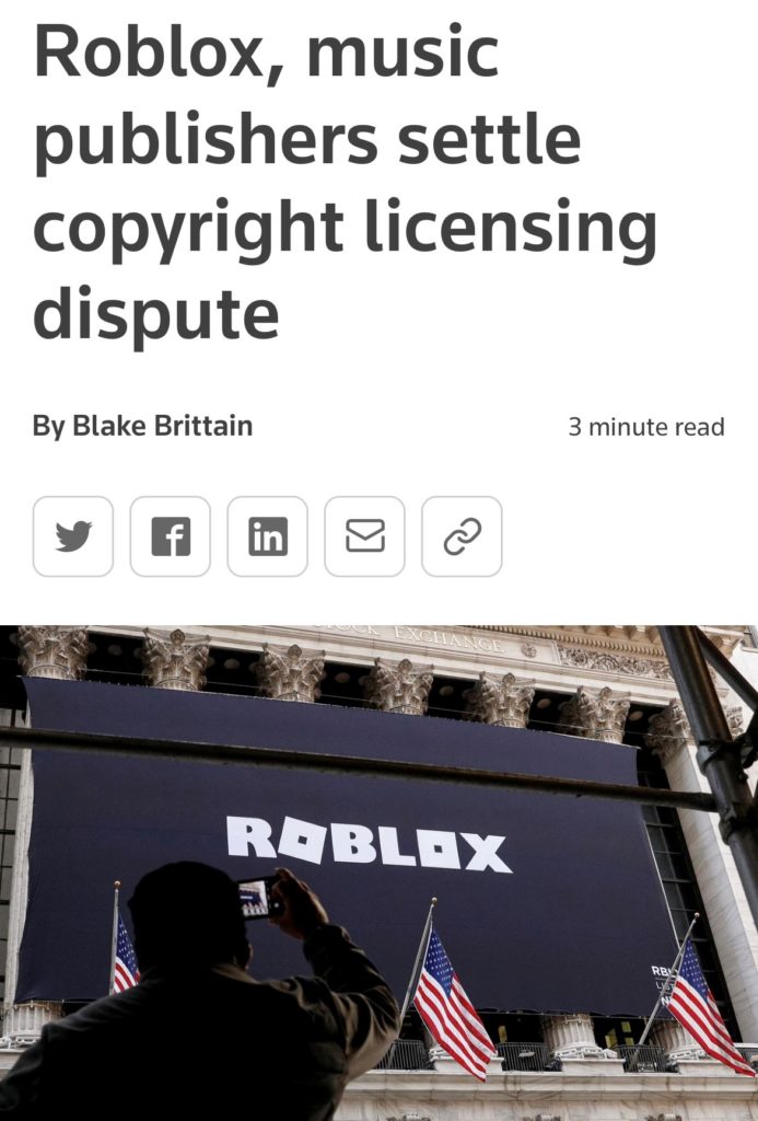 National Music Publishers' Association CEO Israelite on Roblox lawsuit